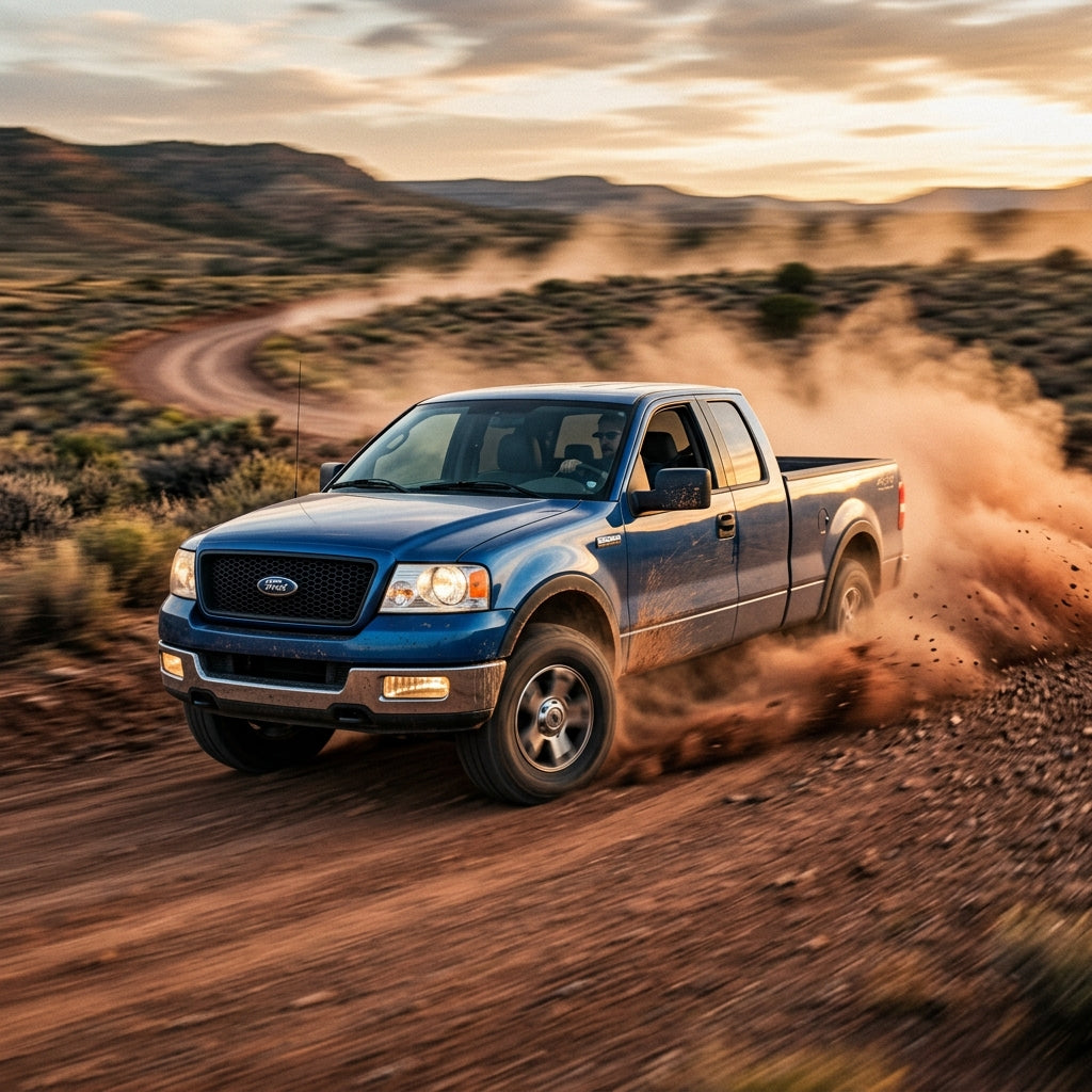 Action Shot: Ford F-150 Driving Fast