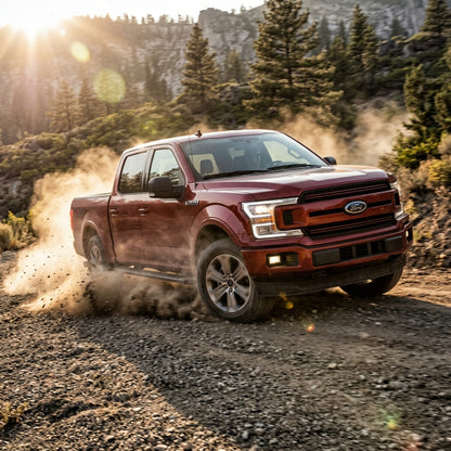Action Shot: Ford F-150 Driving Fast