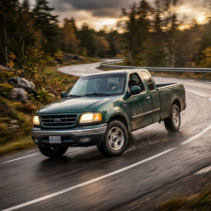 Action Shot: Ford F-150 Driving Fast