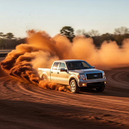 Action Shot: Ford F-150 Driving Fast