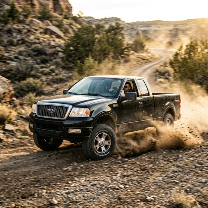 Action Shot: Ford F-150 Driving Fast