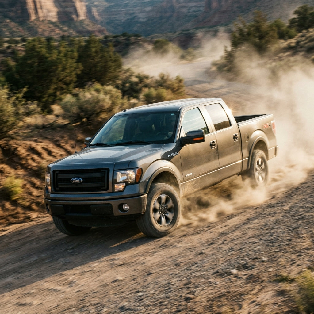 Action Shot: Ford F-150 Driving Fast