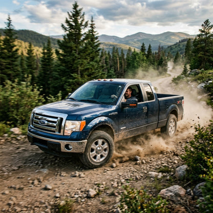 Action Shot: Ford F-150 Driving Fast