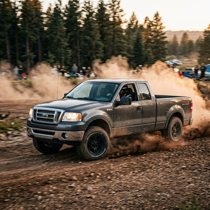 Action Shot: Ford F-150, F-250 Driving Fast