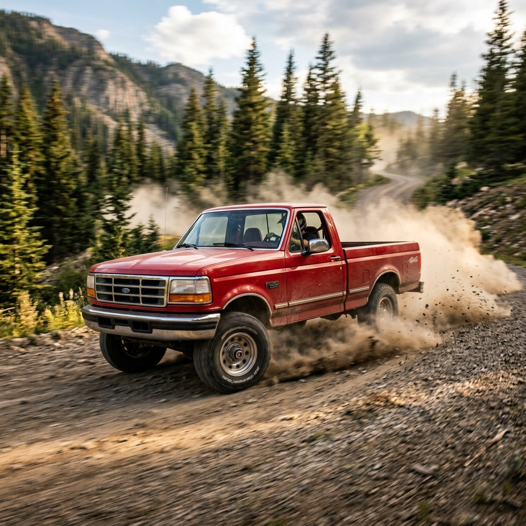 Action Shot: Ford F-150,F-250,F-350 Driving Fast