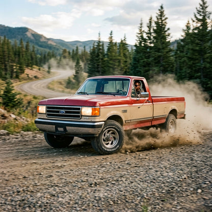 Action Shot: Ford F-150,F-250,F-350,Bronco Driving Fast