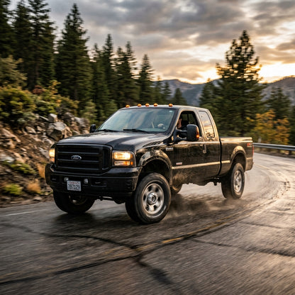Action Shot: Ford F-250 Driving Fast