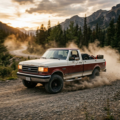 Action Shot: Ford F-250 Driving Fast