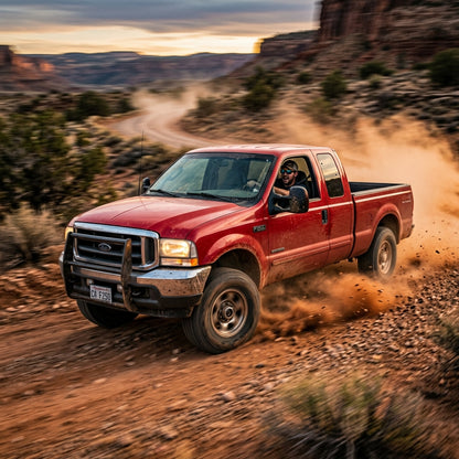 Action Shot: Ford F-250 Driving Fast