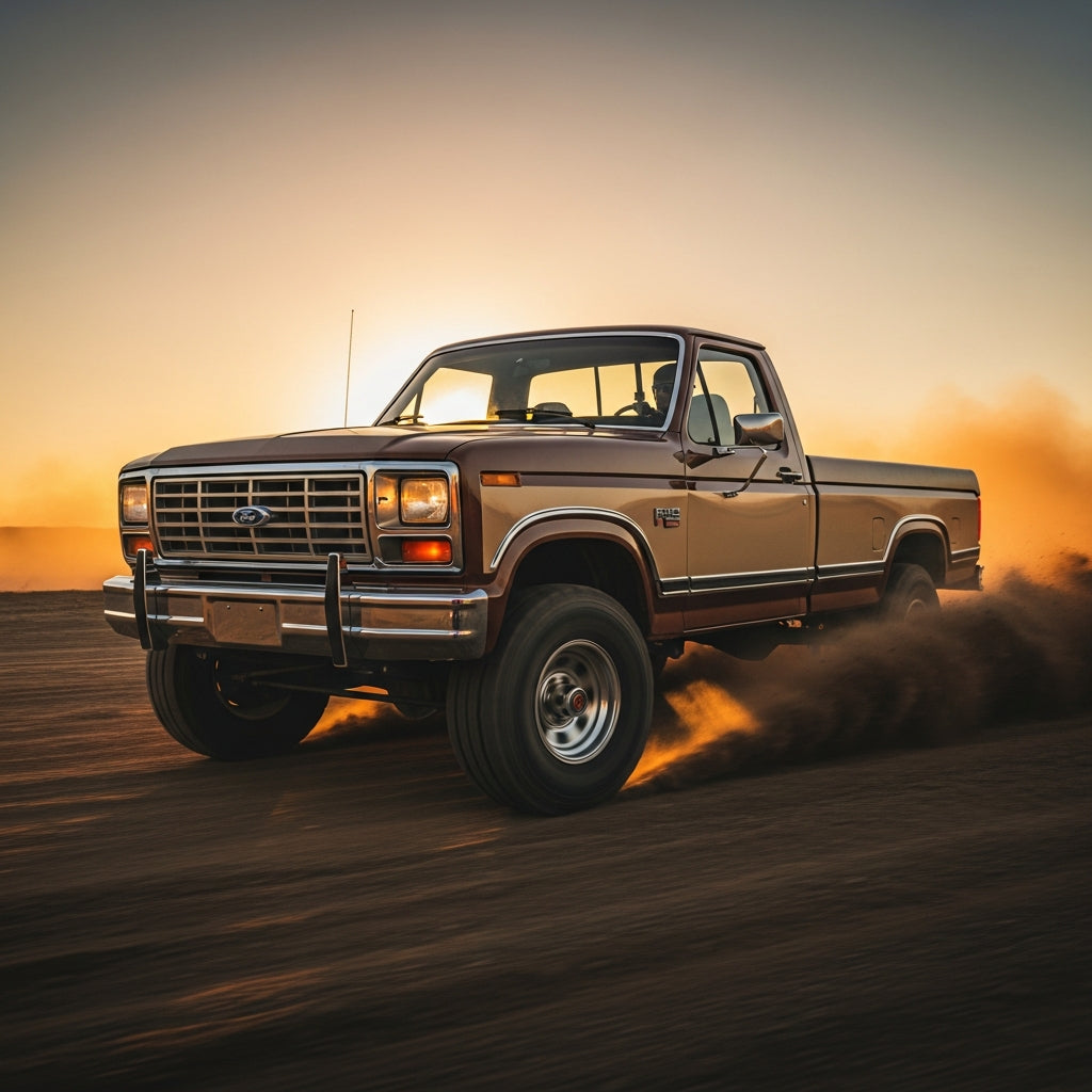 Action Shot: Ford F-250, F-350 Driving Fast