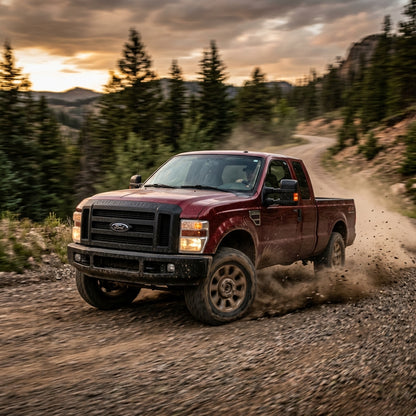 Action Shot: Ford F-250,F-350 Driving Fast