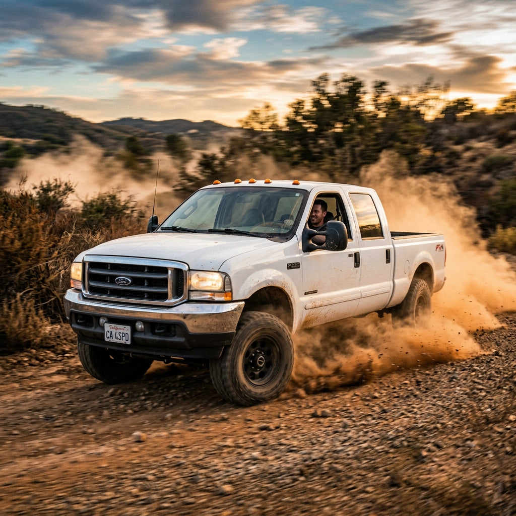 Action Shot: Ford F-250,F-350 Driving Fast