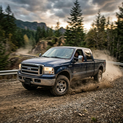 Action Shot: Ford F-250,F-350 Driving Fast