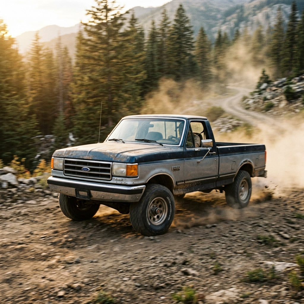 Action Shot: Ford F-250,F-350 Driving Fast