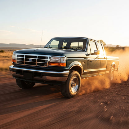 Action Shot: Ford F-250, F-350 Driving Fast