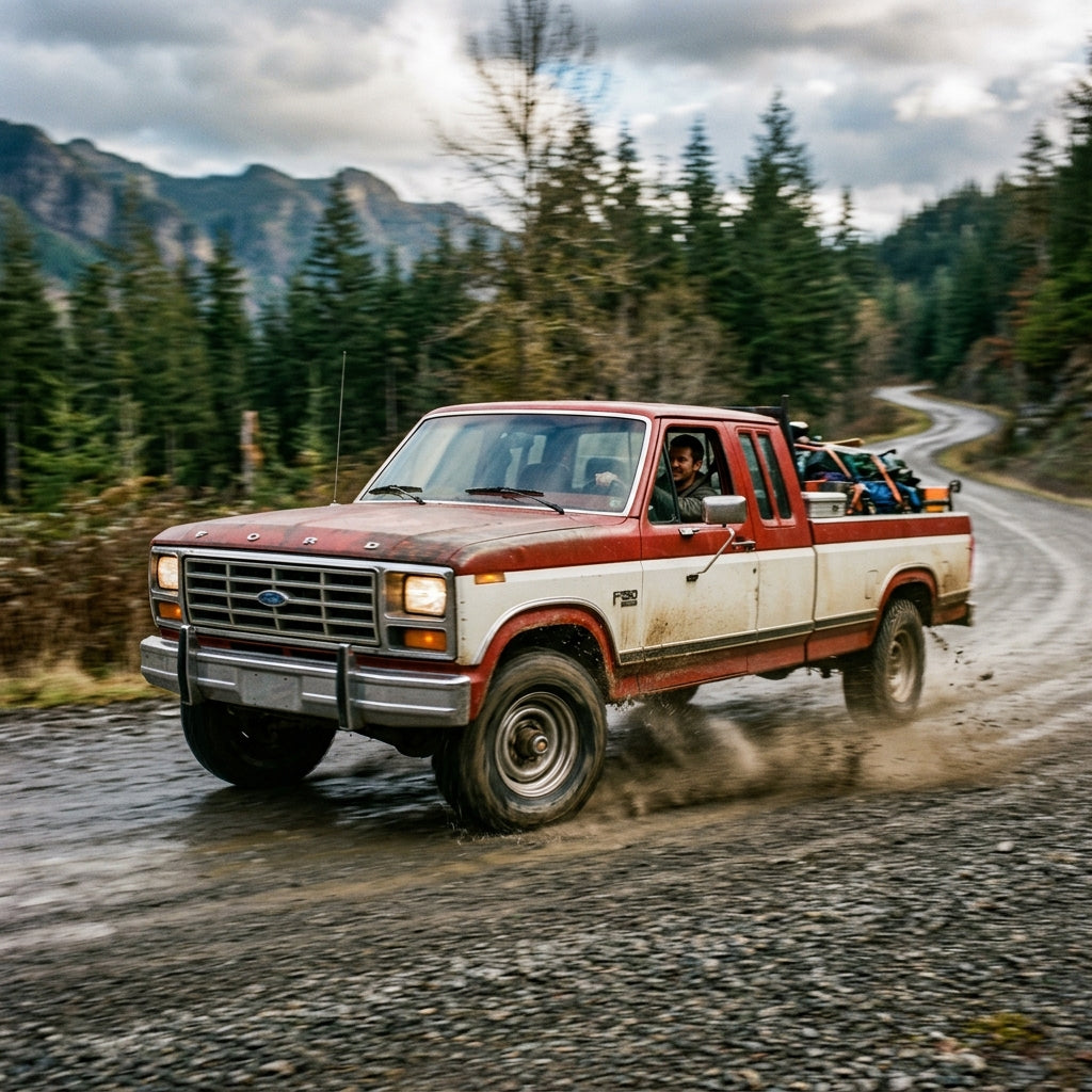 Action Shot: Ford F-250 F-350 Driving Fast
