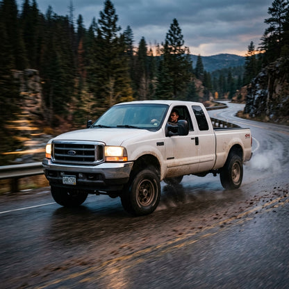 Action Shot: Ford F-250, F-350, F-450 Driving Fast