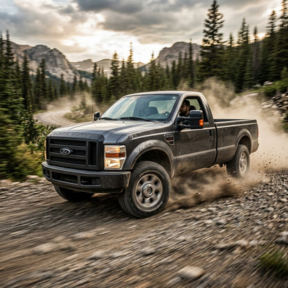 Action Shot: Ford F-250,F-350,F-450,F-550 Driving Fast