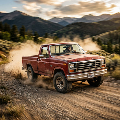 Action Shot: Ford F-350 Driving Fast