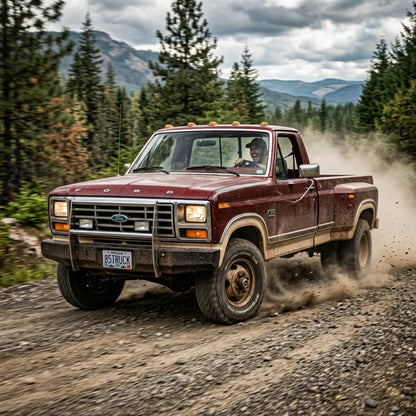 Action Shot: Ford F-350 Driving Fast