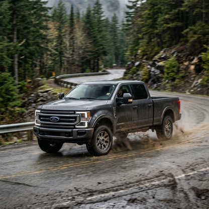 Action Shot: Ford F-350 Driving Fast