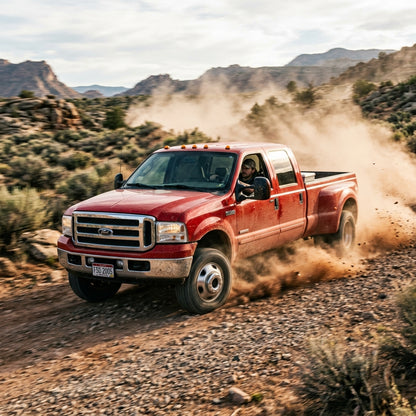 Action Shot: Ford F-450 Driving Fast