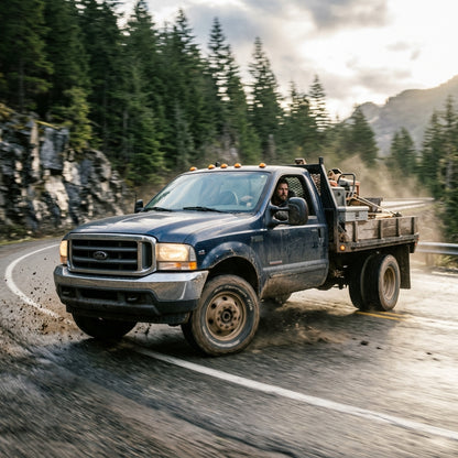 Action Shot: Ford F-450,F-550 Driving Fast