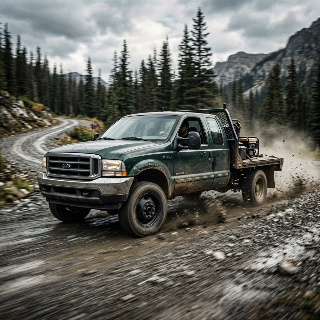 Action Shot: Ford F-450,F-550 Driving Fast