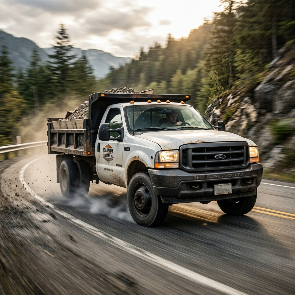 Action Shot: Ford F-450,F-550 Driving Fast