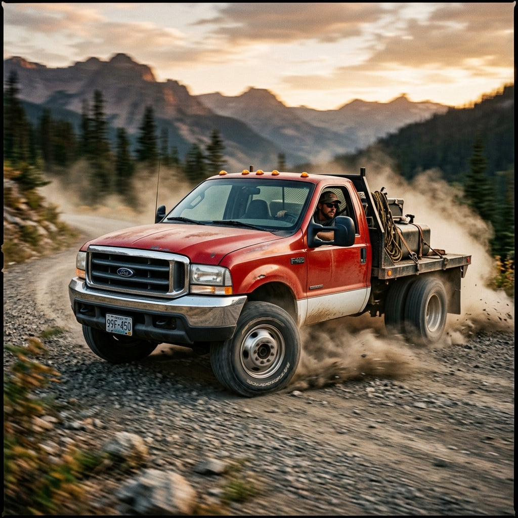 Action Shot: Ford F-450,F-550 Driving Fast