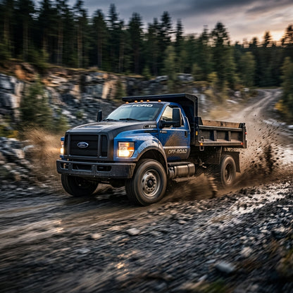 Action Shot: Ford F-650 Driving Fast