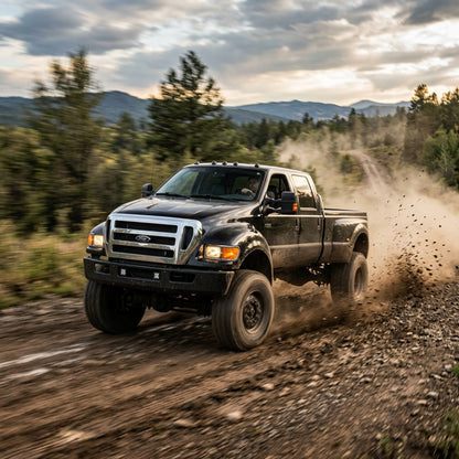 Action Shot: Ford F-650 Driving Fast