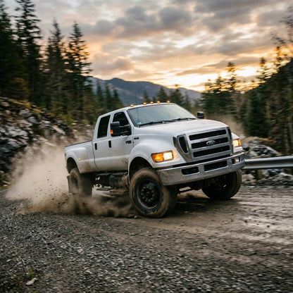 Action Shot: Ford F-750 Driving Fast