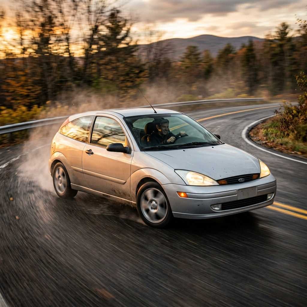 Action Shot: Ford Focus Driving Fast