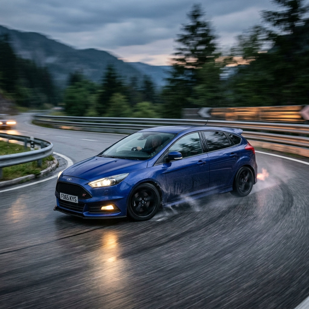 Action Shot: Ford Focus Driving Fast