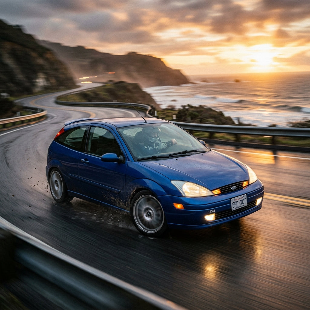 Action Shot: Ford Focus Driving Fast