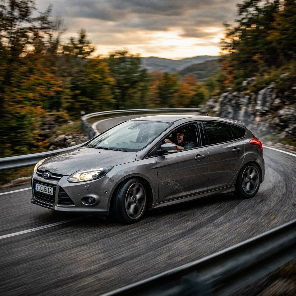 Action Shot: Ford Focus Driving Fast