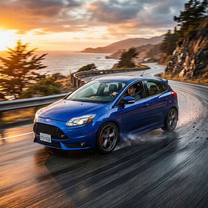 Action Shot: Ford Focus Driving Fast