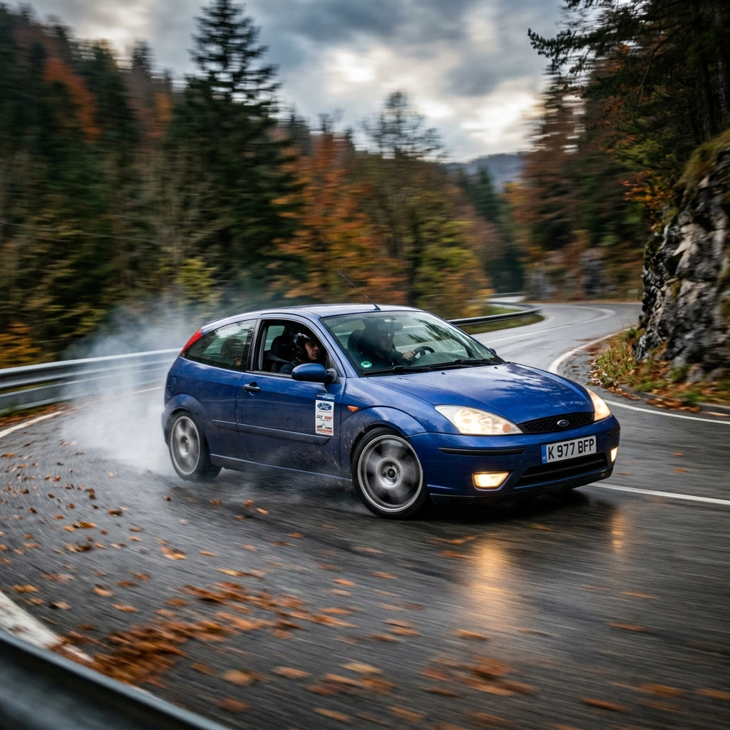 Action Shot: Ford Focus Driving Fast