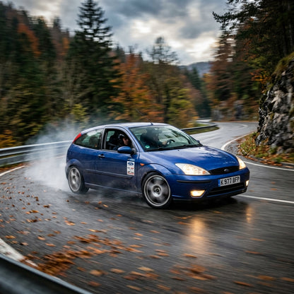 Action Shot: Ford Focus Driving Fast