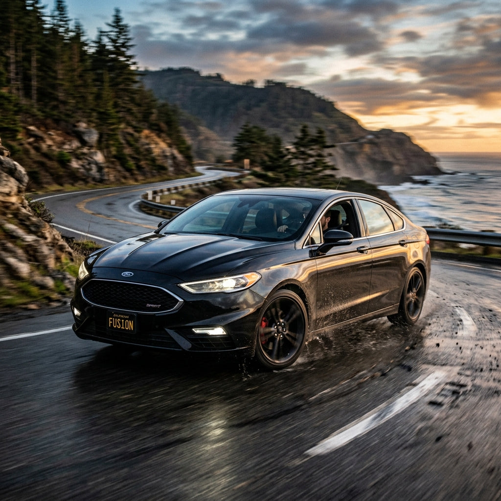 Action Shot: Ford Fusion Driving Fast