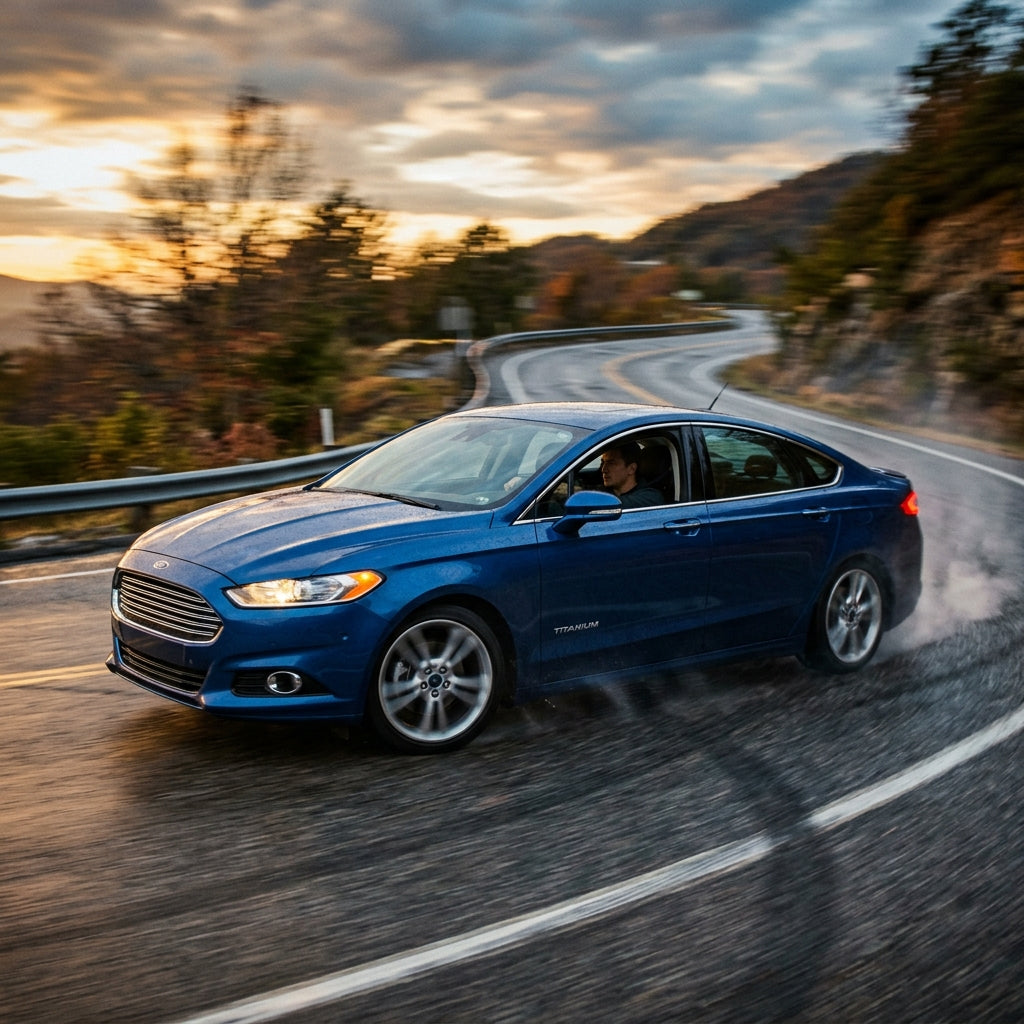 Action Shot: Ford Fusion Driving Fast