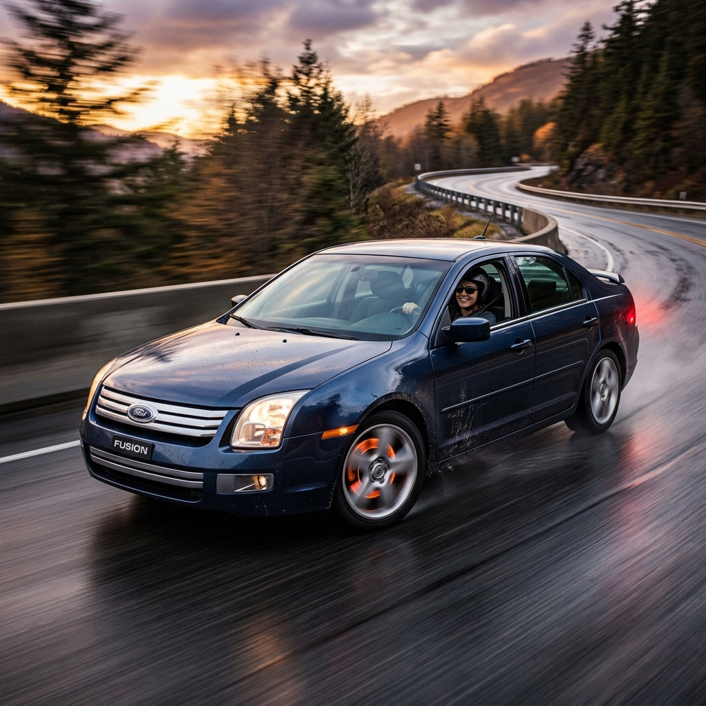 Action Shot: Ford Fusion Driving Fast