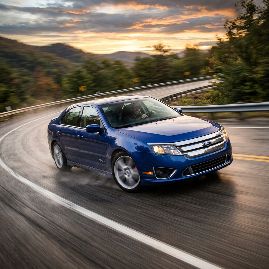 Action Shot: Ford Fusion Driving Fast