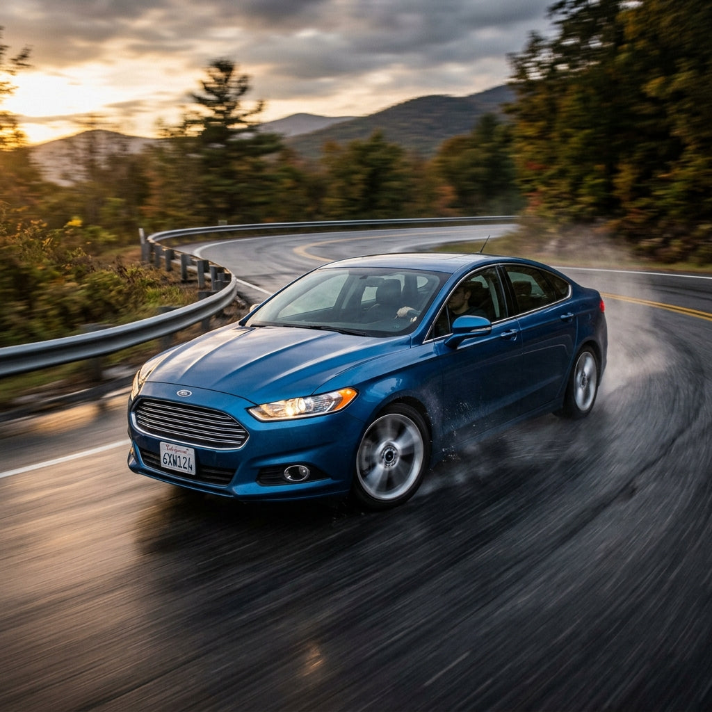 Action Shot: Ford Fusion Driving Fast
