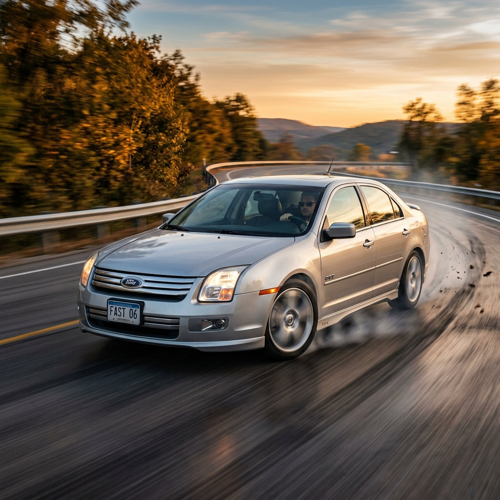 Action Shot: Ford Fusion Driving Fast