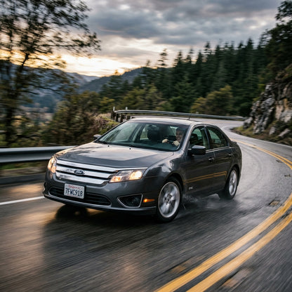 Action Shot: Ford Fusion Driving Fast