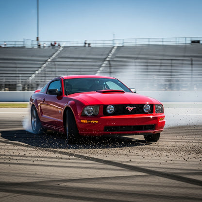 Action Shot: Ford Mustang Driving Fast