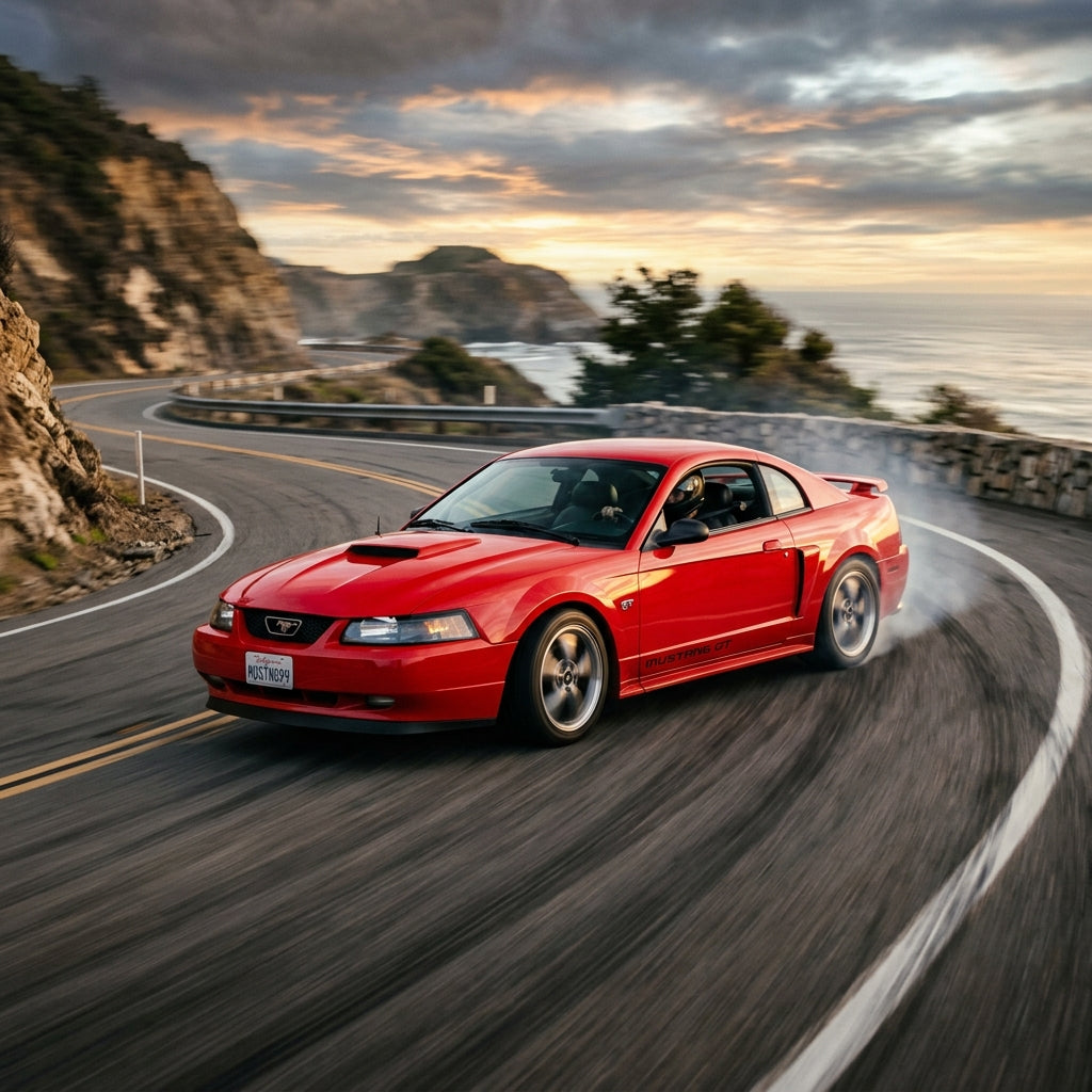 Action Shot: Ford Mustang Driving Fast
