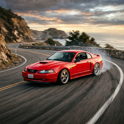 Action Shot: Ford Mustang Driving Fast